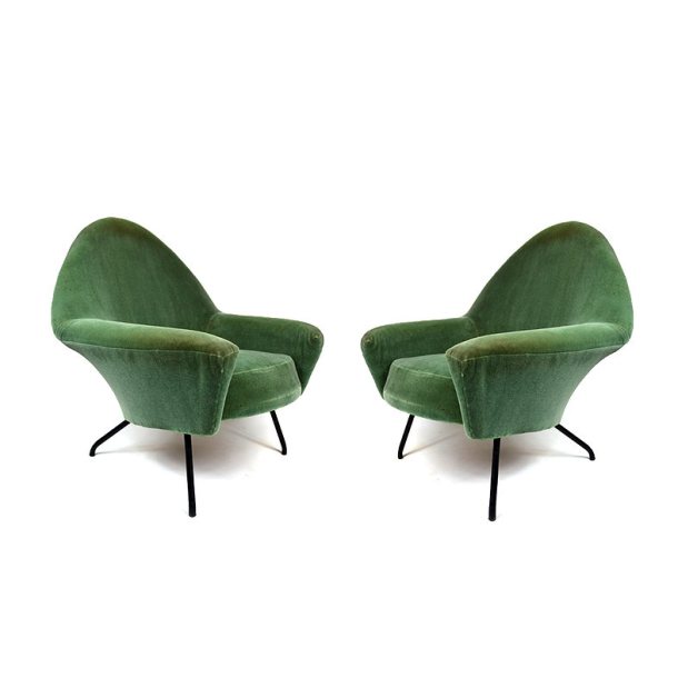 paire fauteuils 770 joseph-andré motte steiner 1960